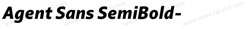 Agent Sans SemiBold字体转换